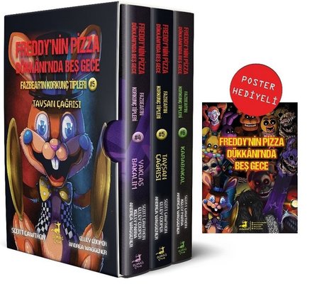 Fazbear'ın Korkunç Tipleri Poster Hediyeli Kutulu Set - 3 Kitap Takım 