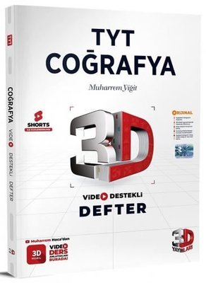 TYT Coğrafya Video Destekli Defter 2024 Muharrem Yiğit 3D Yayınları 9789759519940