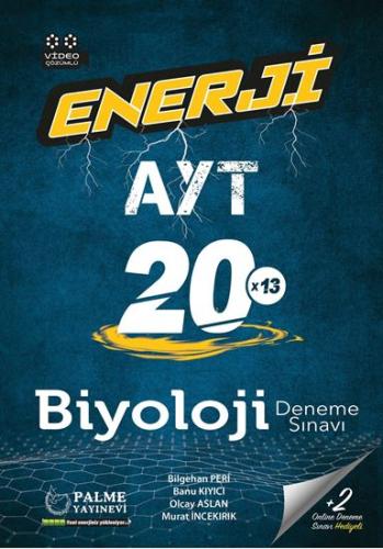 Enerji AYT Biyoloji 20 Deneme Palme Yayınevi 9786052828731