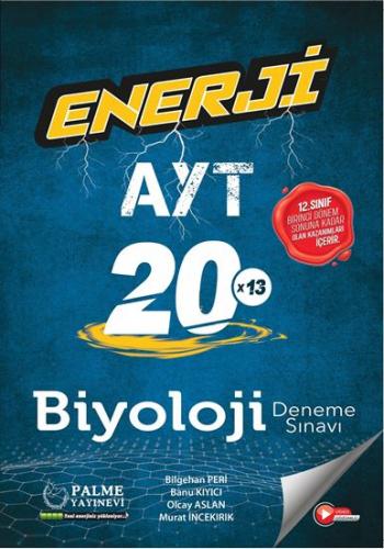 2023 YKS AYT Biyoloji Enerji 20x13 Deneme Sınavı Video Çözümlü Palme Y
