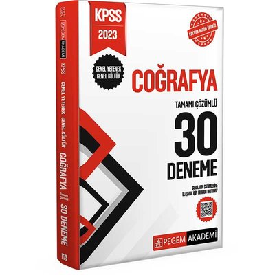 2023 KPSS Genel Kültür Genel Yetenek Coğrafya 30 Deneme Pegem Akademi 