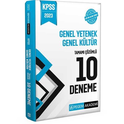 2023 KPSS Genel Yetenek Genel Kültür Tamamı Çözümlü 10 Deneme Pegem Ak