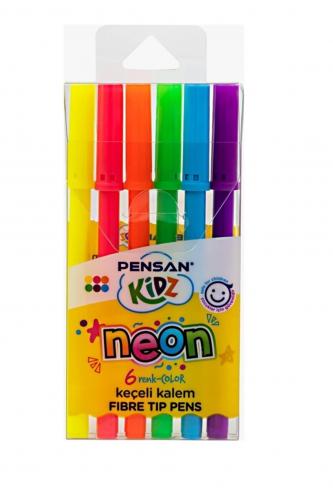 PENSAN KIDZ NEON 6 LI KEÇELİ KALEM