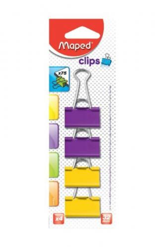 Maped Renkli Metal Kıskaç 32mm 4 Lü