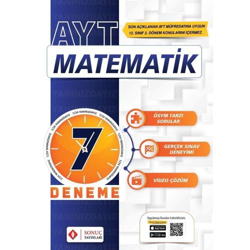 AYT Matematik 1.Dönem 7 Deneme 2022-2023 Sonuç Yayınları 9786258203394