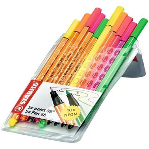 Stabilo Fineliner Point 88&Pen 68 Neon 10lu Set 4006381458887