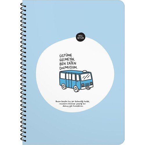 Hisli Şeyler A4 80 Yaprak Kareli Stickerli - Üstüme Gelmeyin