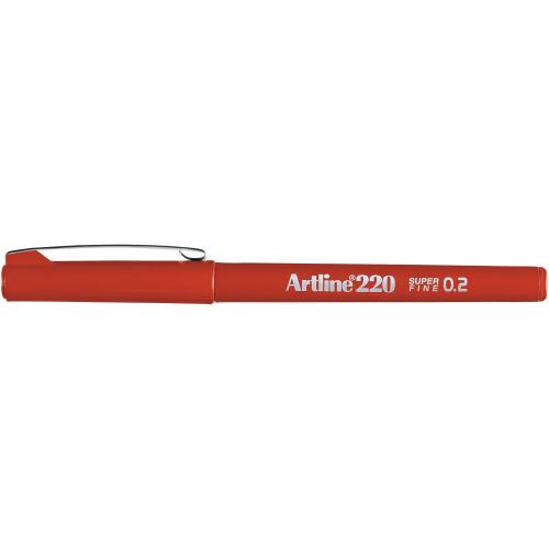 ARTLINE 220 FINELINER PENS 0.2mm Koyu Kırmızı 4549441004032