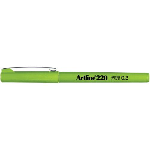 ARTLINE 220 FINELINER PENS 0.2mm Lime Yeşili 4549441004056