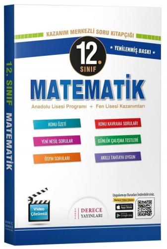 Derece Yayınları 12. Sınıf Matematik Kazanım Merkezli Soru Kitapçığı S