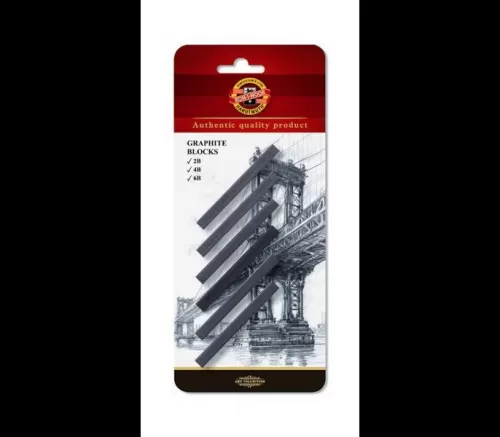 Koh-i Noor Graphite Blocks 6'lı Grafit Çubuk Seti