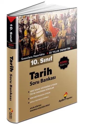10. Sınıf Tarih Soru Bankası Aylin Kökten Aydın Yayınları 978605794500
