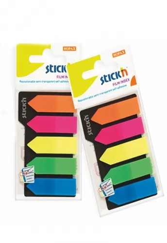 Stickn 45x12 Neon 5 Renk Ok Şekilli Film Ayraç 25 Yaprak GIPTA 4712759