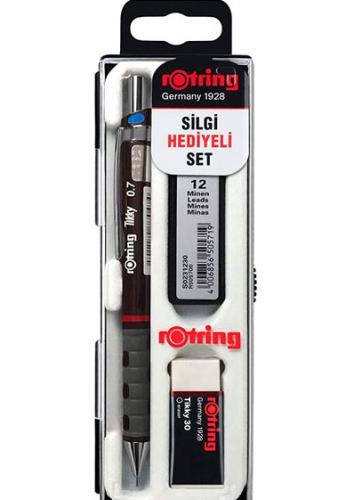 Rotring Tikky Rd 0.7+Min Silgi Hediyeli - Bordo