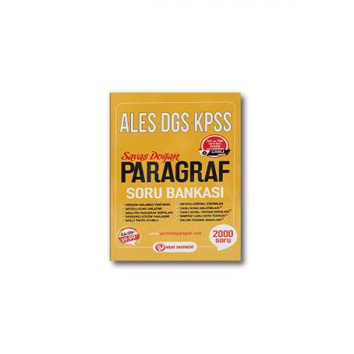 KPSS ALES DGS Paragraf Soru Bankası Veri Yayınevi