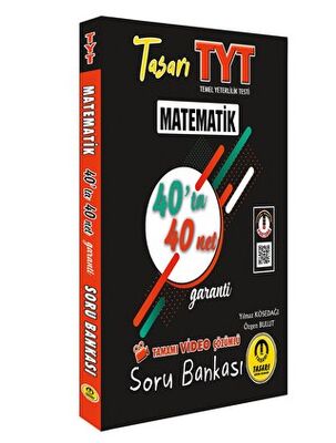 2022 TYT Matematik 40 ta 40 Net Soru Bankası Tasarı Eğitim Tasarı yayı