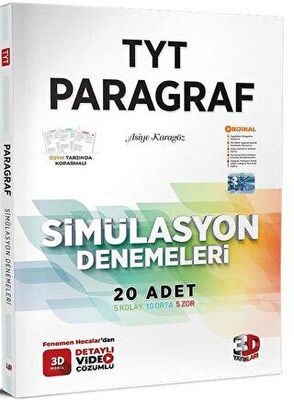 TYT Paragraf Simülasyon Denemeleri 3D Yayınları 9786259400150