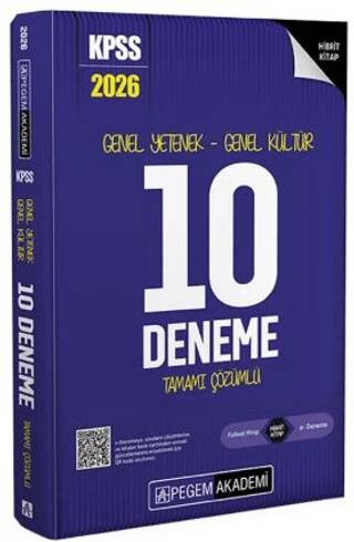 2026 KPSS Genel Yetenek Genel Kültür 10 Deneme Çözümlü