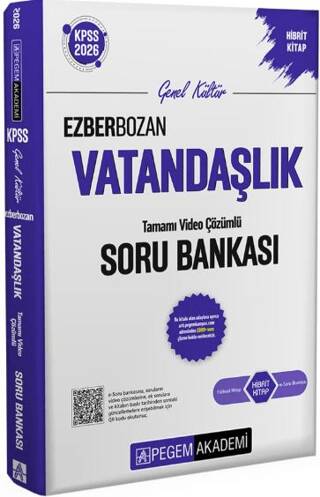 2026 KPSS Genel Yetenek Genel Kültür Ezberbozan Vatandaşlık Tamamı Video Çözümlü Soru Bankası