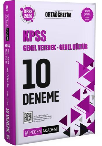 2026 KPSS Genel Yetenek Genel Kültür Ortaöğretim Tamamı Çözümlü 10 Deneme
