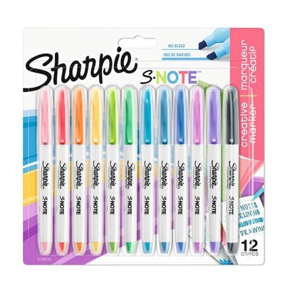 Sharpie Snote Kesik Uç 12'li Karışık Kreatif Markör