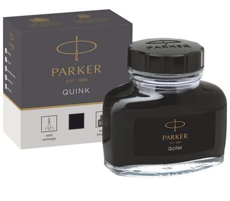 Parker Quink Bottled Ink 57 ML Black 1950375 ( Parker Siyah Mürekkep )