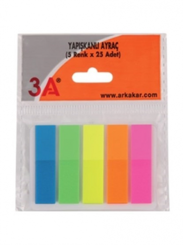 3A Yapışkanlı Ayraç 5 Renk 8690857007363