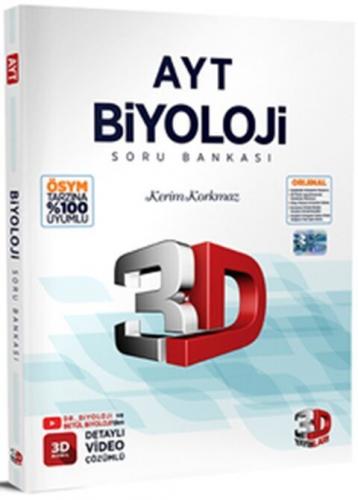 2023 AYT 3D Biyoloji Tamamı Video Çözümlü Soru Bankası 3D Yayınları 9786051949581