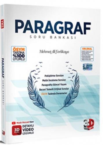 2023 Paragraf Soru Bankası Tamamı Video Çözümlü Mehmet Ali Yerlikaya Mehmet Ali Yerlikaya 3D Yayınları 9786051949512