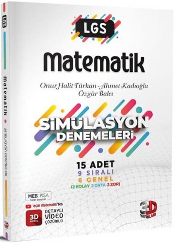 8. Sınıf LGS Matematik Simülasyon 15 Deneme 3D Yayınları 9786051949734