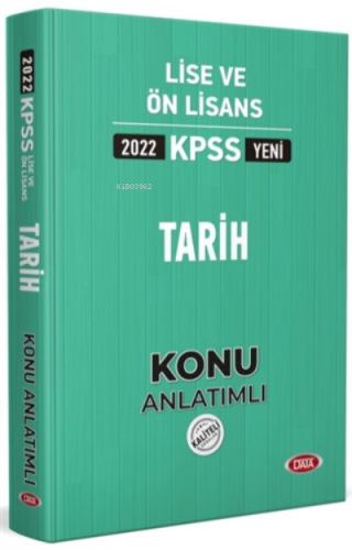2022 KPSS Lise & Ön Lisans Tarih Konu Anlatımlı Data Yayınları
