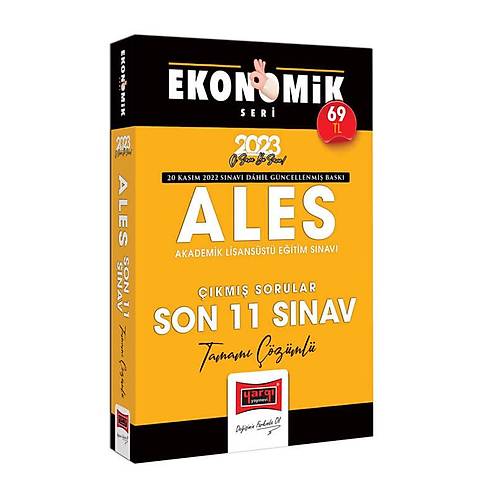 2023 ALES Tamamı Çözümlü Çıkmış Son 11 Sınav Soruları Ekonomik Seri (2