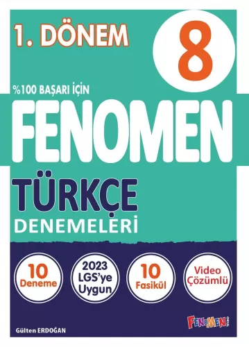 Fenomen 8. Sınıf Türkçe 1.Dönem Denemeleri (10 DENEME) 9786256972087