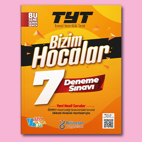 2022 TYT Bizim Hocalar 7 Deneme Sınavı Bilinçsel Yayınları 97860571042