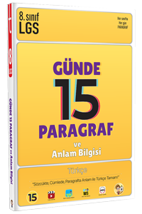 Tonguç Yayınları LGS Günde 15 Paragraf ve Anlam Bilgisi