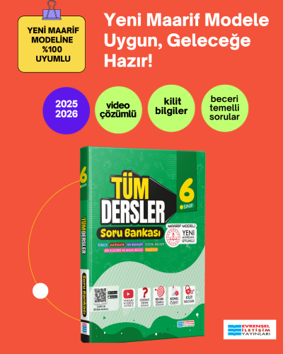 6. Sınıf Tüm Dersler Soru Bankası (Maarif Model)