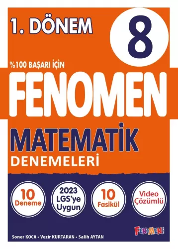 Fenomen 8 Matematik 1.Dönem Denemeleri (10 DENEME) 9786258450873