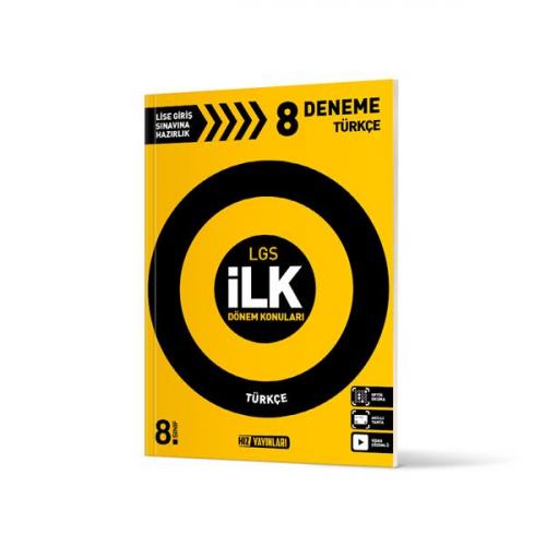 8. Sınıf LGS Türkçe 1. Dönem 8 Deneme Hız Yayınları 9786256950115