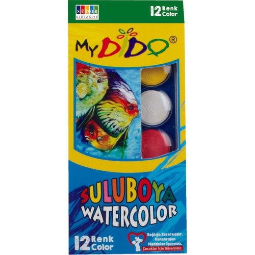 Mydido 12 li Büyük Sulu Boya