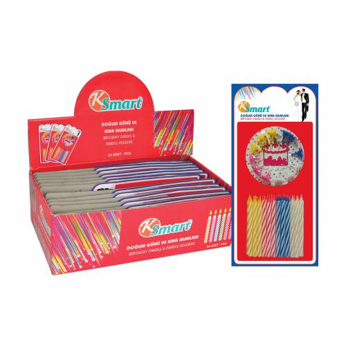 KSMART KINA ve DOĞUM GÜNÜ MUMU 24lü