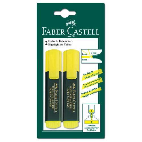 Faber Castell Bls. Fosforlu Kalem Sarı, 2'li