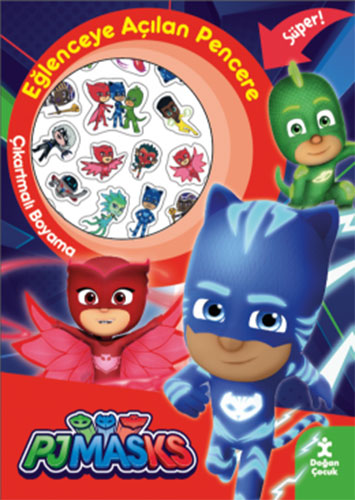 Pjmasks Eğlenceye Açılan Pencere Çıkartmalı Boyama Kitabı Doğan Çocuk 
