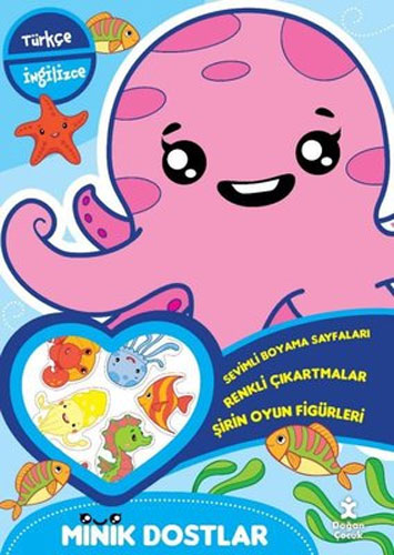 Minik Dostlar Deniz Altında Boyama Kitabı (Türkçe-İngilizce)