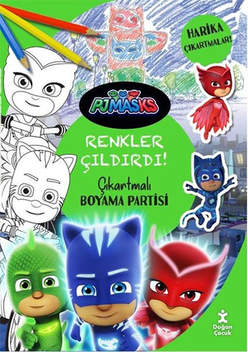 Pjmasks Renkler Çıldırdı! Çıkartmalı Boyama Partisi Doğan Çocuk 978625