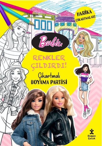 Barbie Renkler Çıldırdı! Çıkartmalı Boyama Partisi Doğan Çocuk 9786254
