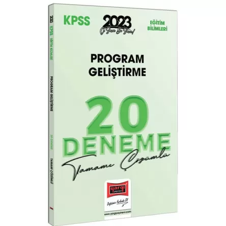 2023 KPSS Eğitim Bilimleri Program Geliştirme Tamamı Çözümlü 20 Deneme