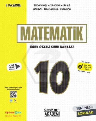 Üçgen Akademi 10. Sınıf Matematik Konu Özetli Soru Bankası