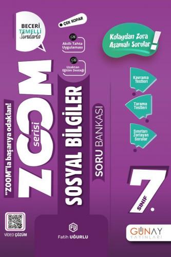 7.Sınıf Yeni Zoom Sosyal Bilgiler Soru Bankası Fatih Uğurlu Günay Yayı