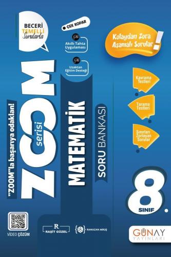 8.Sınıf LGS Yeni Zoom Matematik Soru Bankası Ramazan Akkuş Günay Yayın
