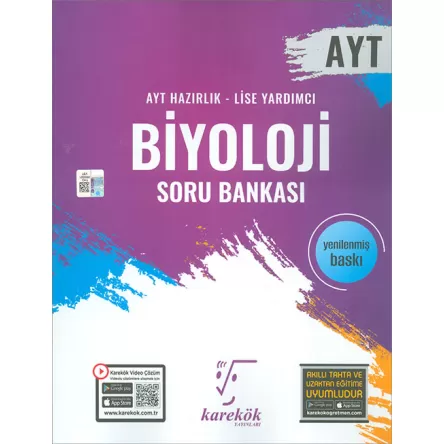 Karekök AYT Biyoloji Soru Bankası Karekök Yayınları 9786258419504